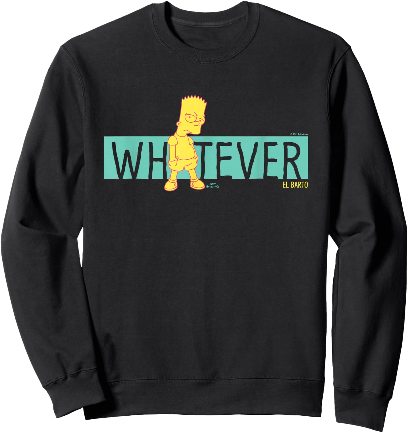 The Simpsons Bart Simpson Whatever El Barto Sweatshirt - Sweatshirt | Black