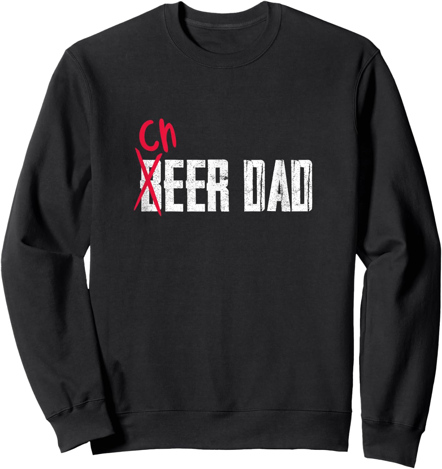 Cheer Dad Beer Dad Cheerleading Father Father's Day Sweatshirt - Sweatshirt | Black