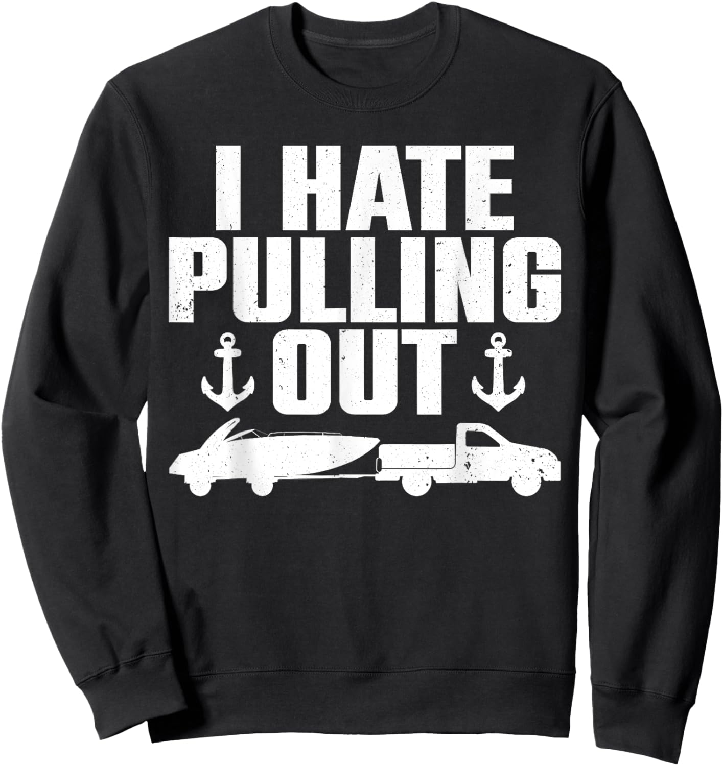 Funny Boat Design Women Boating Boat Trailer Captain Sweatshirt - Sweatshirt | Black