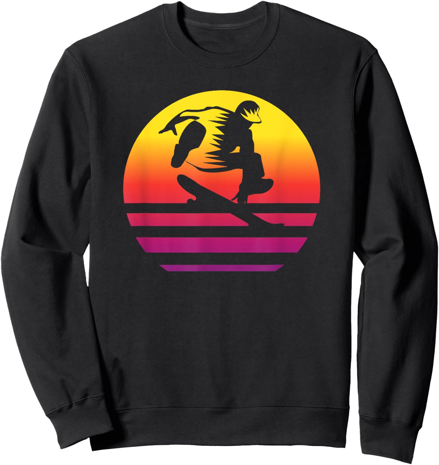 Skateboarding Retro Style Vintage Sweatshirt - Sweatshirt | Black