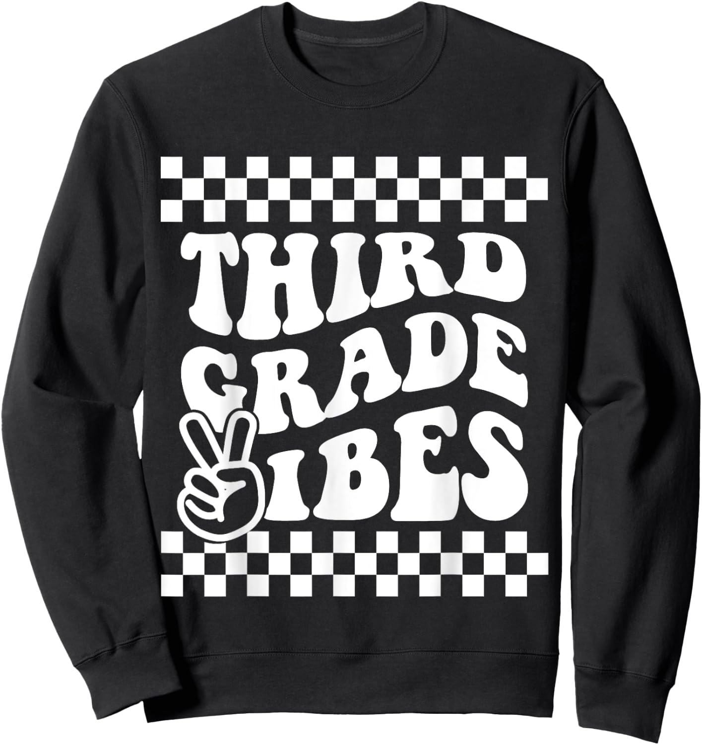 First Day of Third Grade Vibes Girls Back to School Boys Sweatshirt - Sweatshirt | Black
