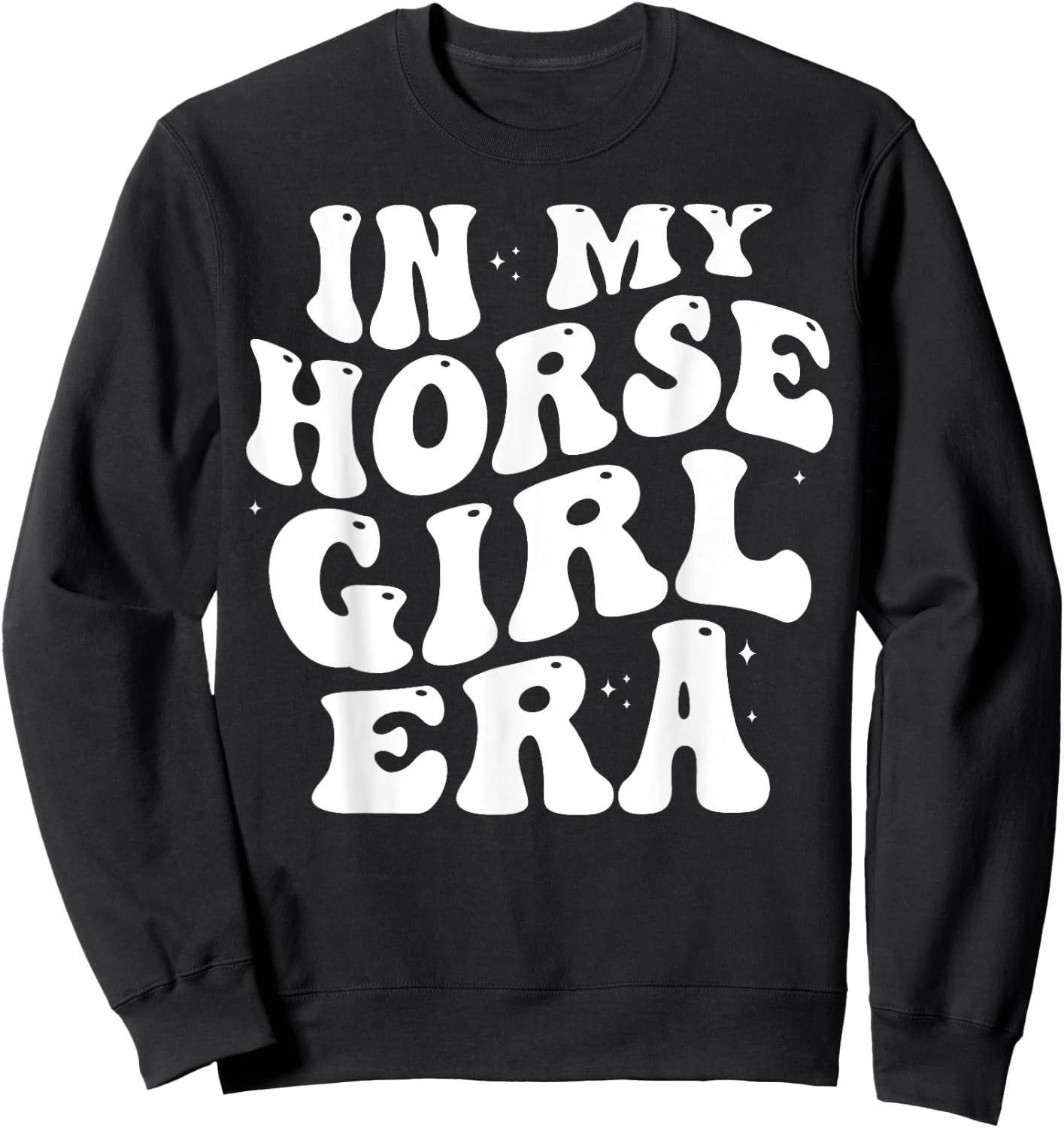 In my horse girl era Equestrian Horseback Riding girls retro Sweatshirt - Sweatshirt | Black