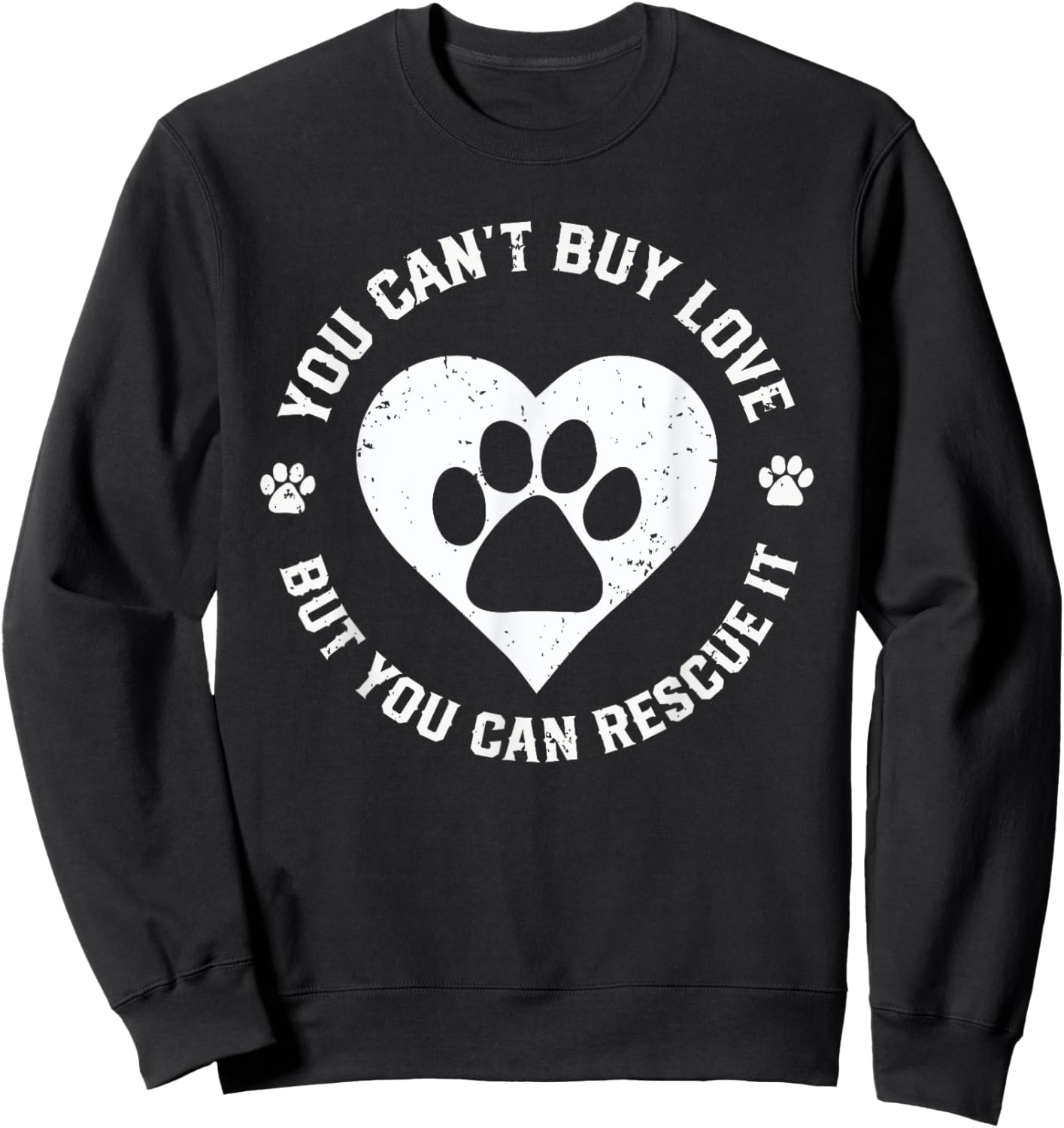 you can't buy Love rescue dog lover in your life Women Kids Sweatshirt - Sweatshirt | Black