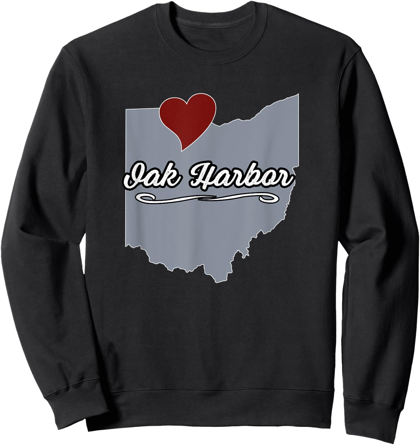 Oak Harbor - Ohio | OH City State USA - Cute Souvenir Sweatshirt - Sweatshirt | Black