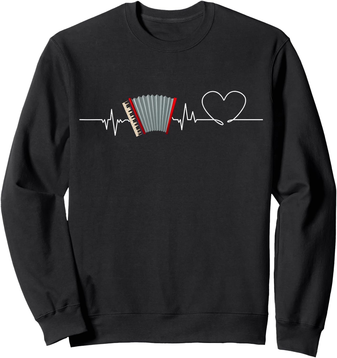 Love Accordion women Shirt Accordion Lovers kids and girls Sweatshirt - Sweatshirt | Black