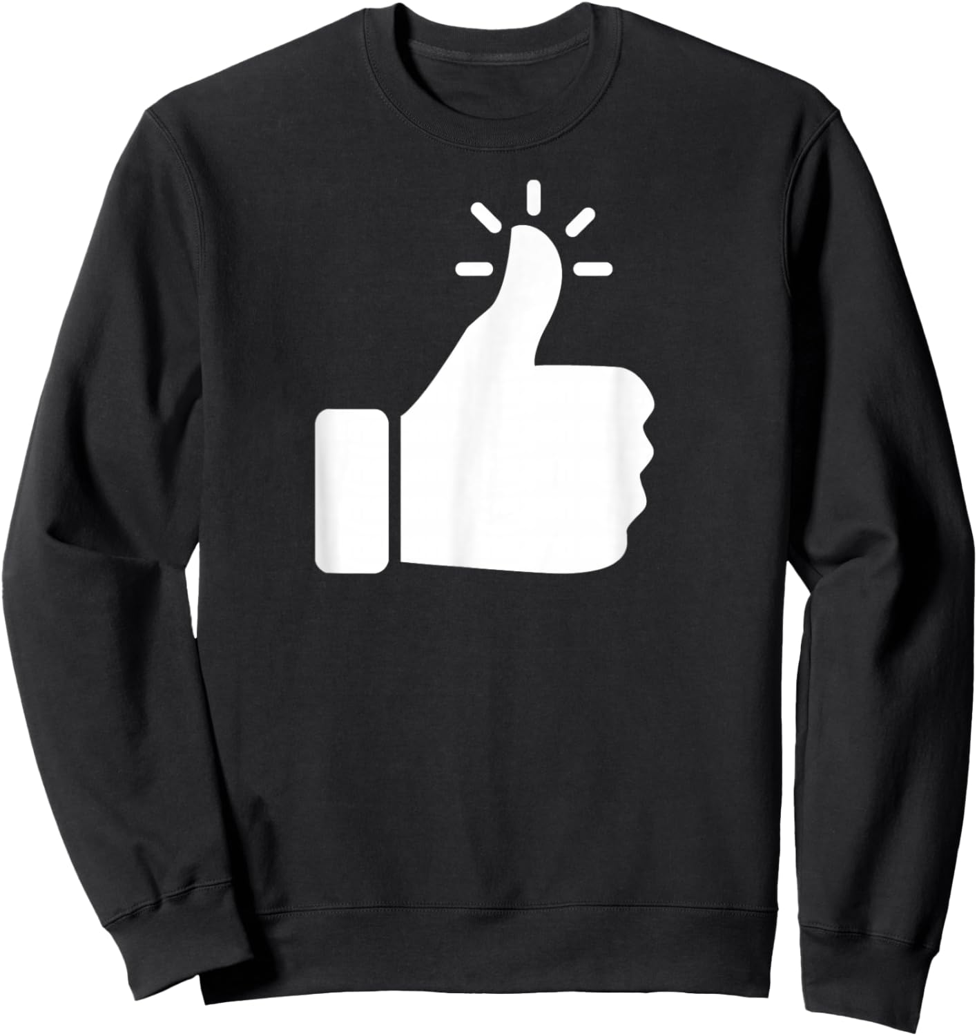 Likeable Thumbs Up Clothing | Funny & Cute Like Button Sweatshirt - Sweatshirt | Black