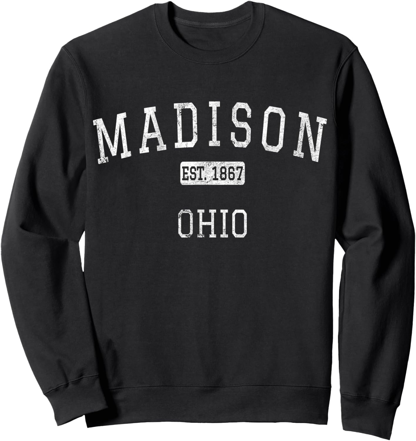 Madison Ohio OH Vintage Sweatshirt - Sweatshirt | Black
