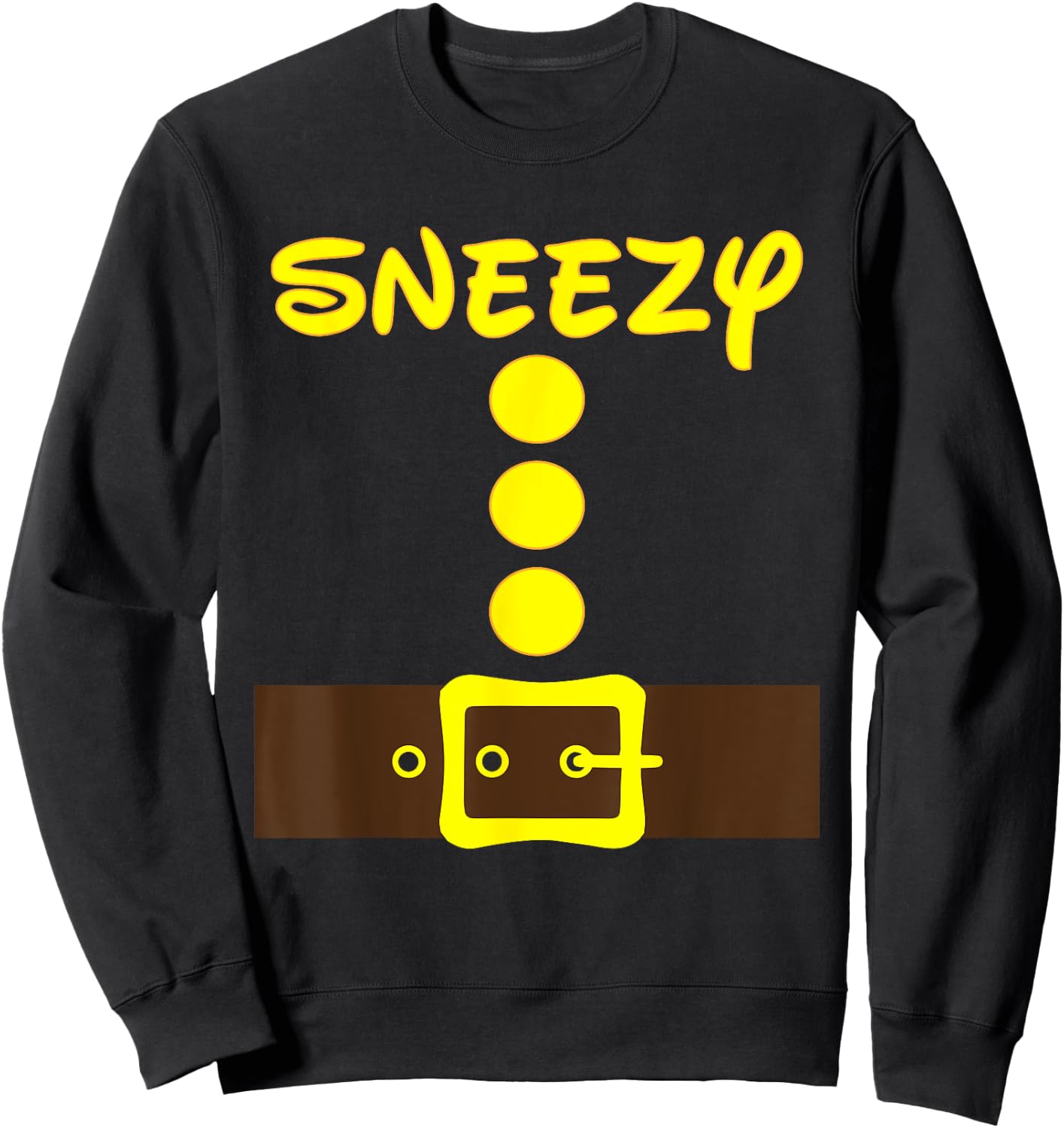 Dwarf Easy Halloween Costume Men Women Kids Matching Group Sweatshirt - Sweatshirt | Black