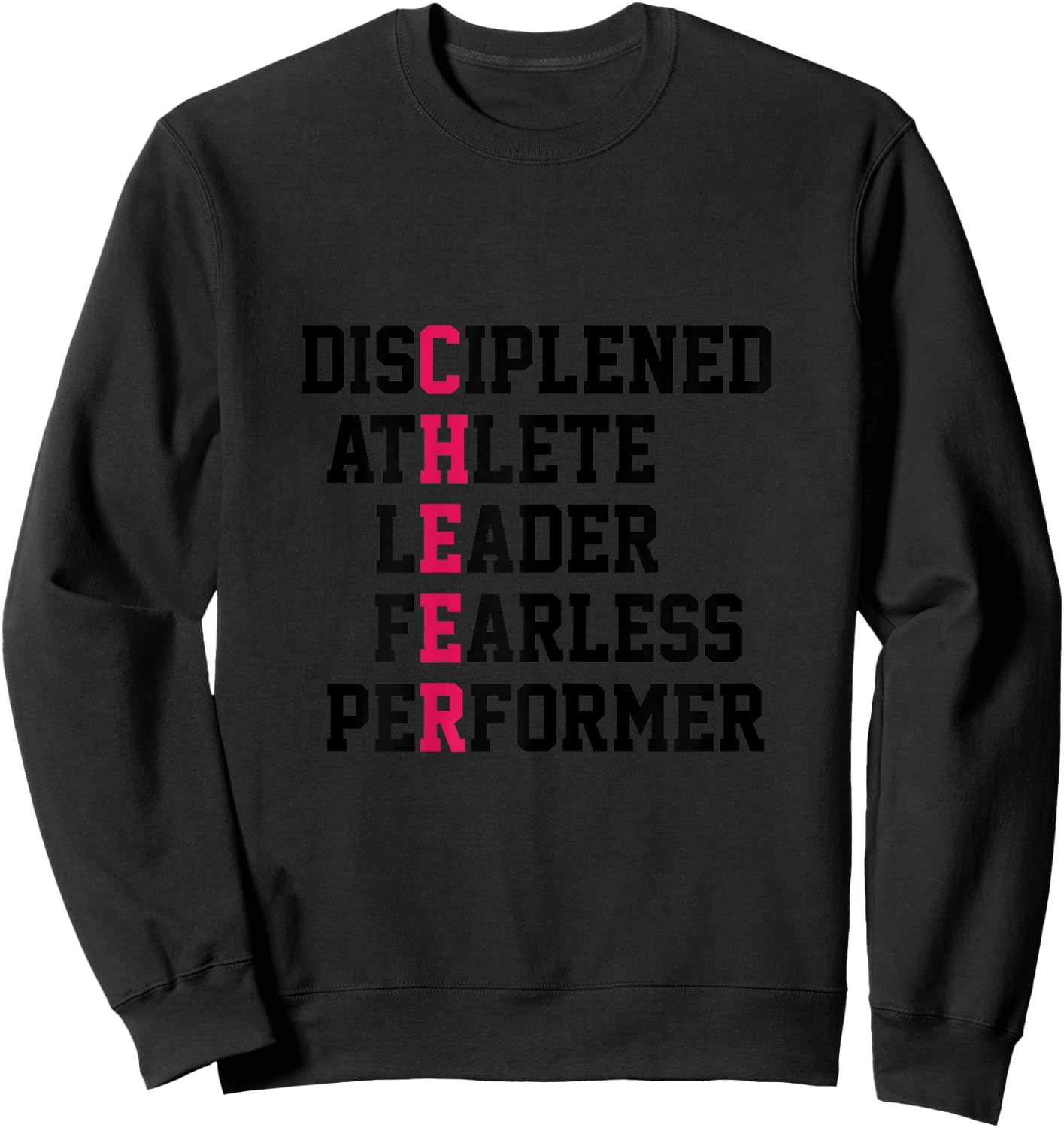 Cheer Discipline Athlete Leader Cheerleading Sports Gymnast Sweatshirt - Sweatshirt | Black