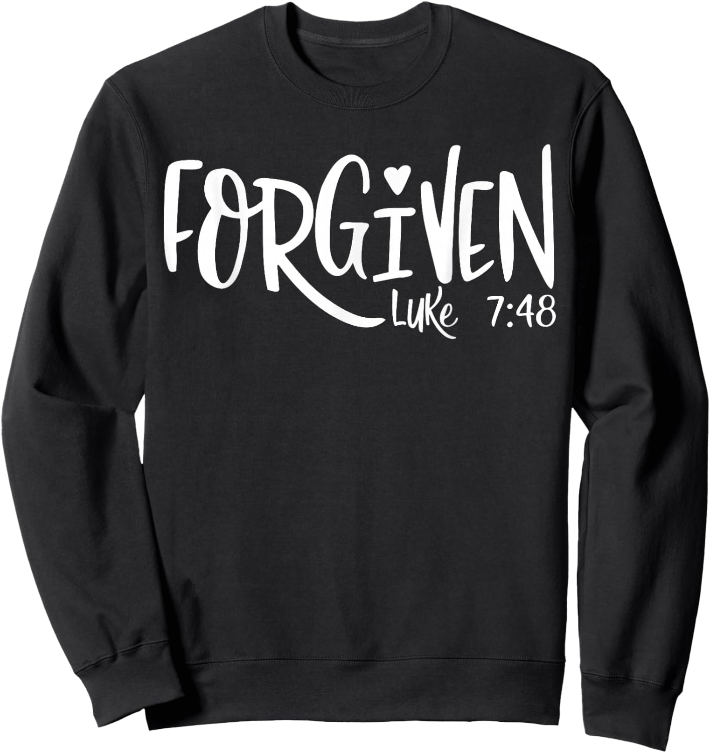 Forgiven Faith Based Top Plus Size 2x Christian Bible Verse Sweatshirt - Sweatshirt | Black