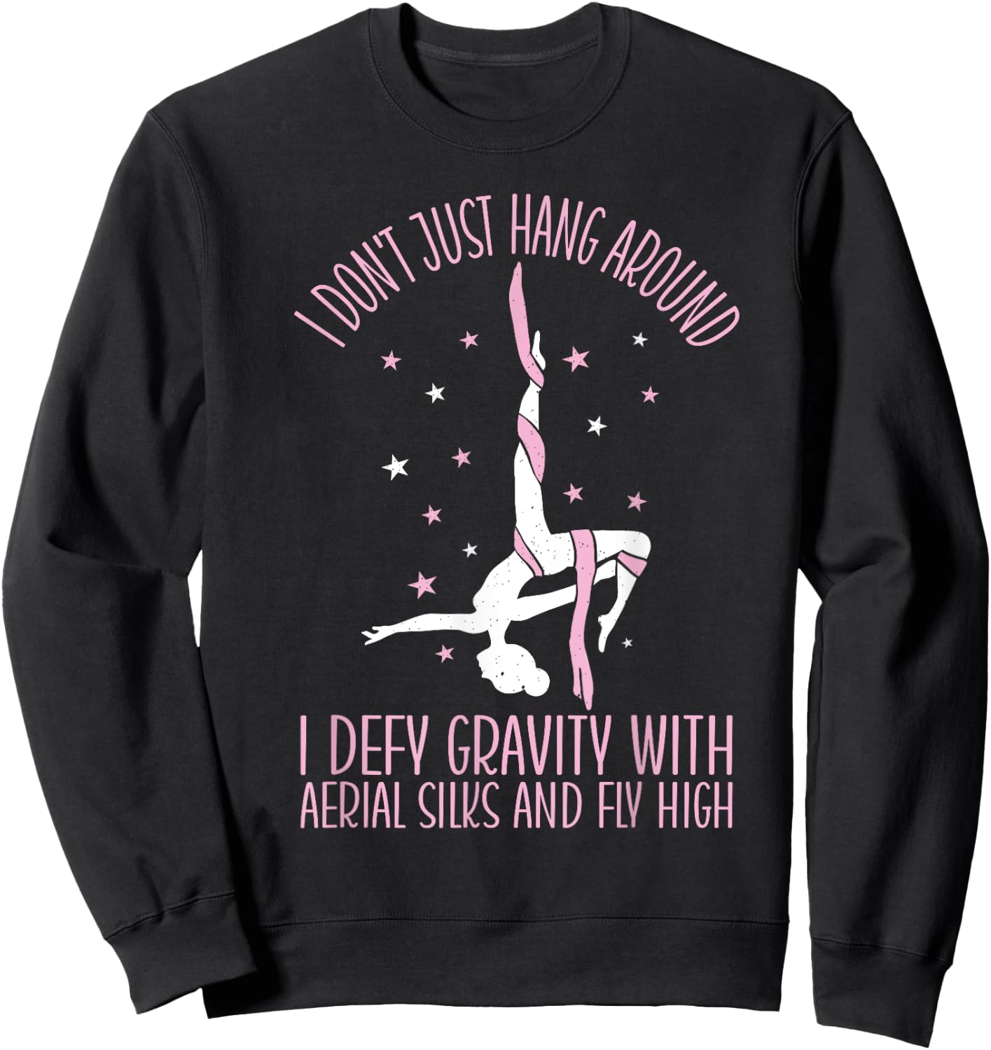 Aerialist Fly High Acrobatics Yoga Aerial Silks Sweatshirt - Sweatshirt | Black