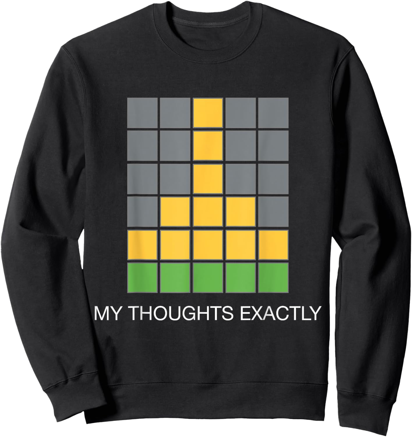 Funny Wordle Middle Finger, 6/6 Winner, online word game Sweatshirt - Sweatshirt | Black