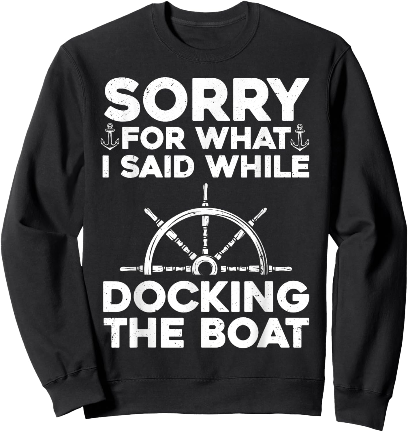 Funny Boating Women Docking The Boat Captain Boater Sweatshirt - Sweatshirt | Black