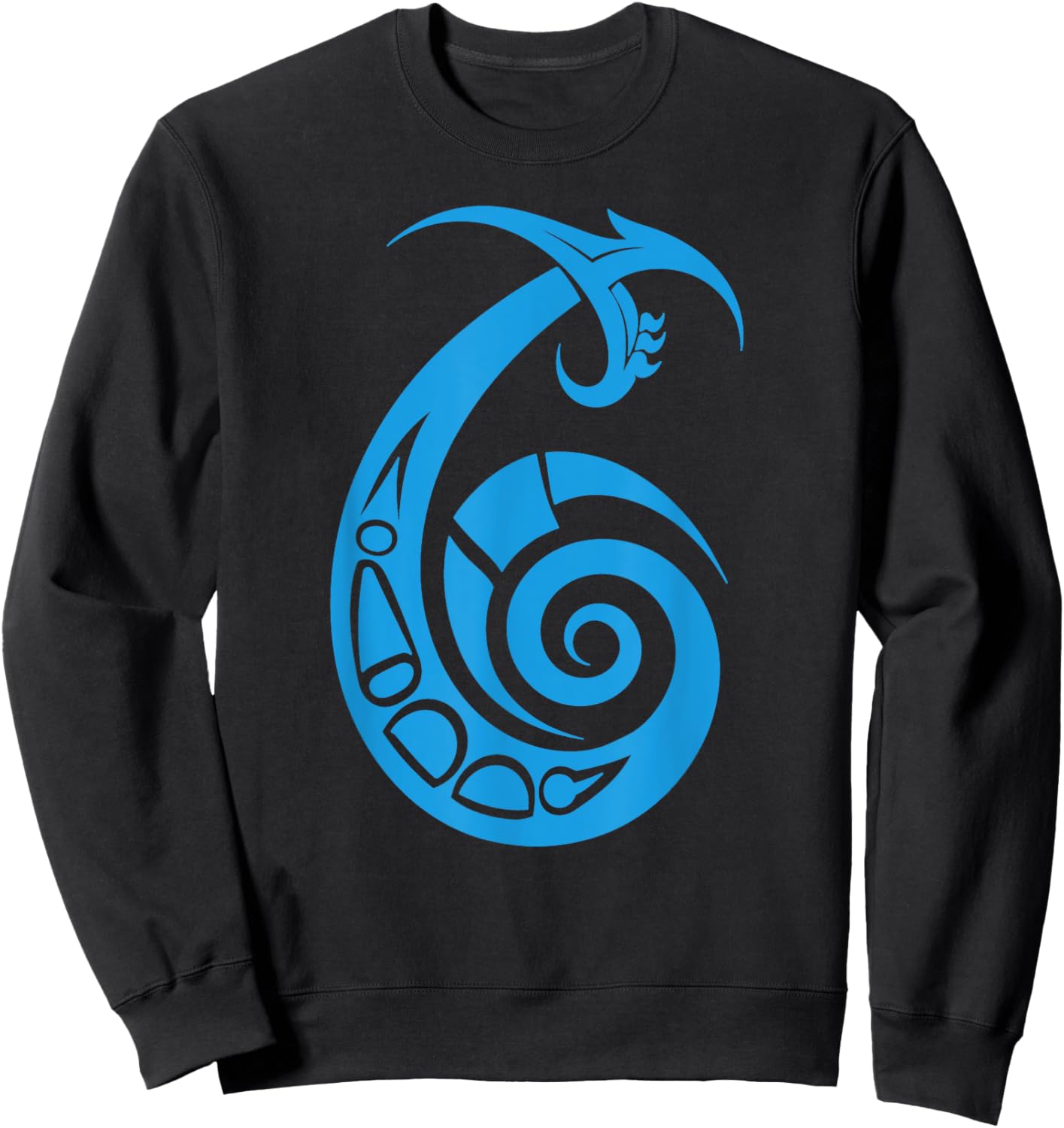 Tribal Fish Hook Shirt - Tribal Fishing - Makau Fish Hook Sweatshirt - Sweatshirt | Black