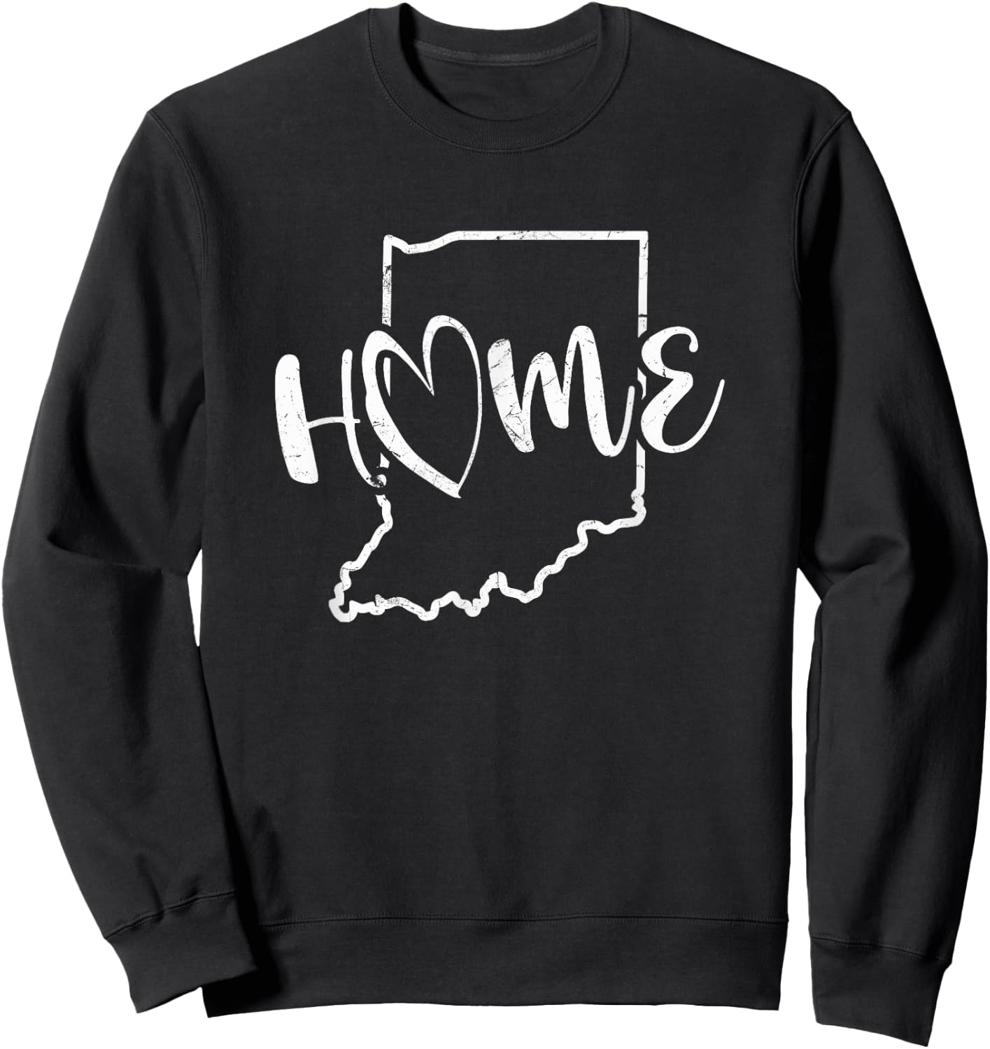 Indiana State Pride Home Graphic Design, Indiana Heart Sweatshirt - Sweatshirt | Black