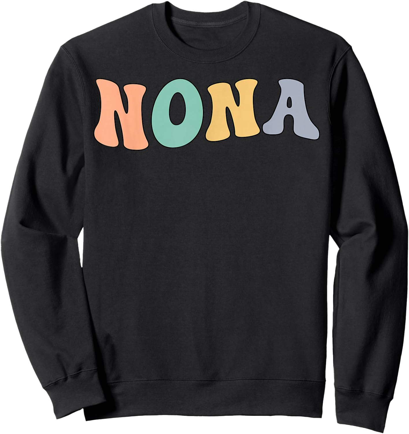Groovy Nona Grandmother Nona Grandma Sweatshirt - Sweatshirt | Black