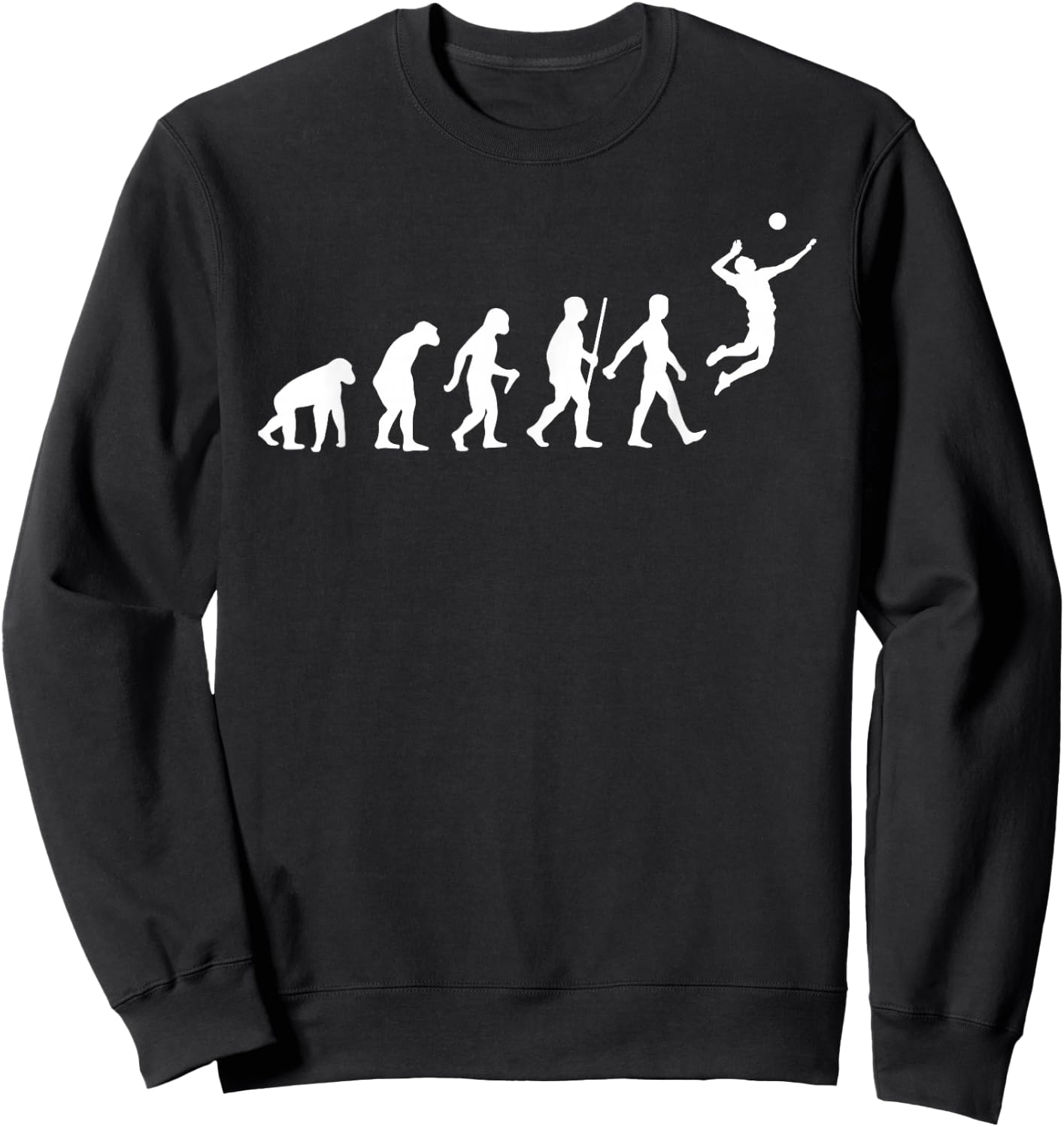 Funny Volleyball Design Women Ball Sports Athletes Sweatshirt - Sweatshirt | Black