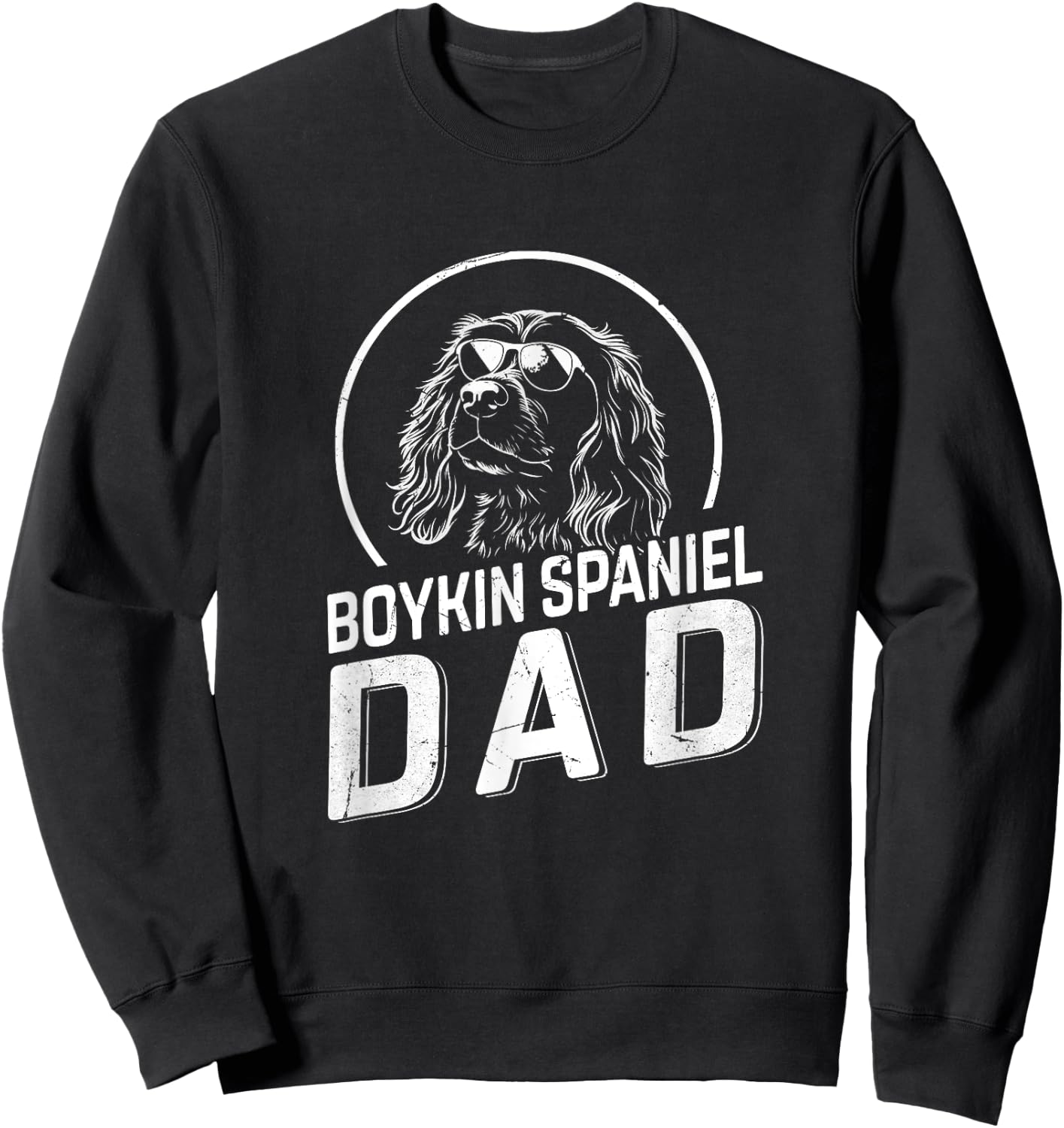 Boykin Spaniel Dad Dog Owner Gifts Men Dog Dad Father's Day Sweatshirt - Sweatshirt | Black