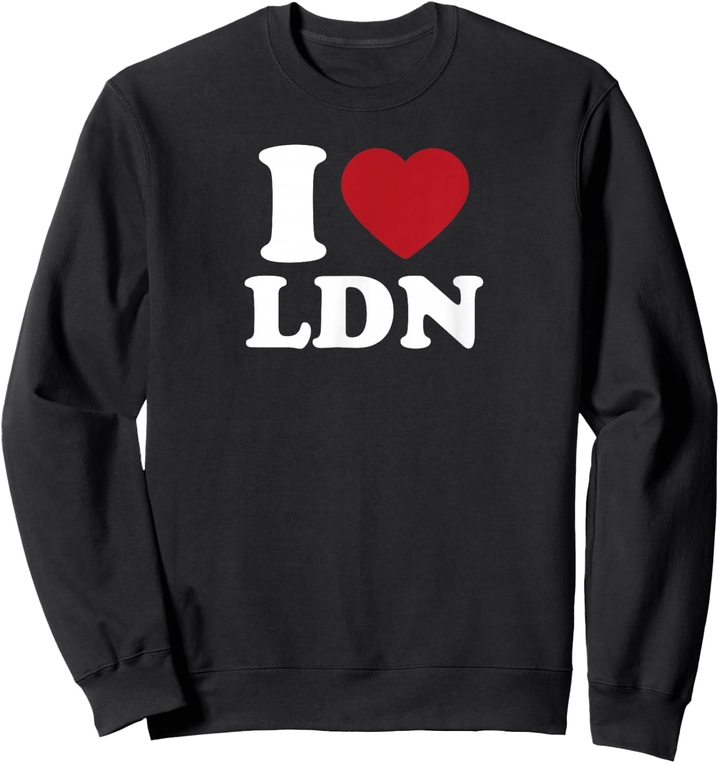I Love LDN, I Heart LDN Sweatshirt - Sweatshirt | Black