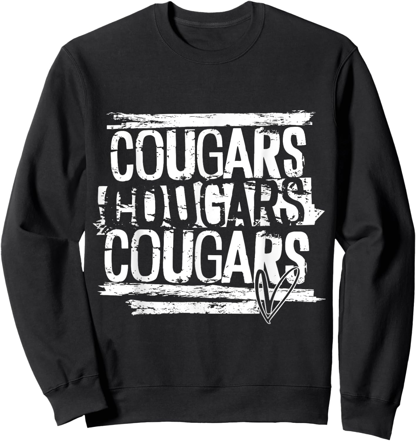Cougars Teacher Student School Sports Fan Team Spirit Men Women Girls Kids Sweatshirt - Sweatshirt | Black