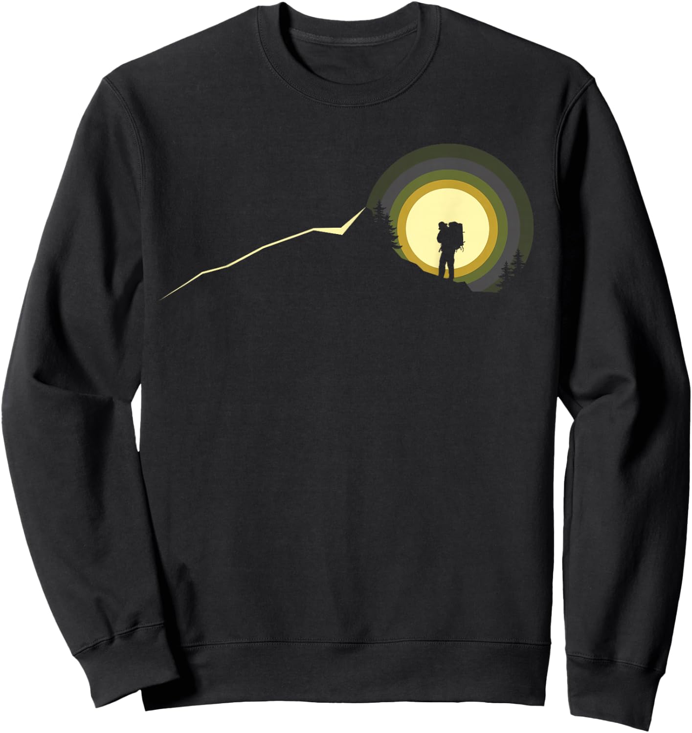 Hiking Apparel - Outdoor Camping Backpacking Hiking Sweatshirt - Sweatshirt | Black