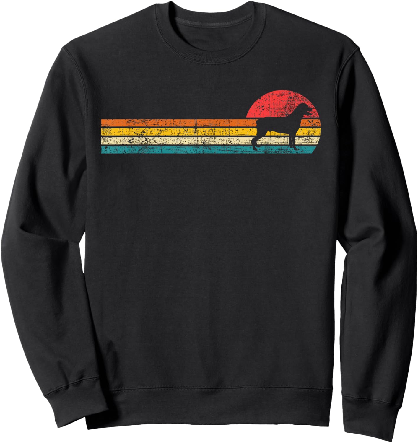 Retro Vintage Rottweiler - Dog Breeder Animal Lover Puppy Sweatshirt - Sweatshirt | Black