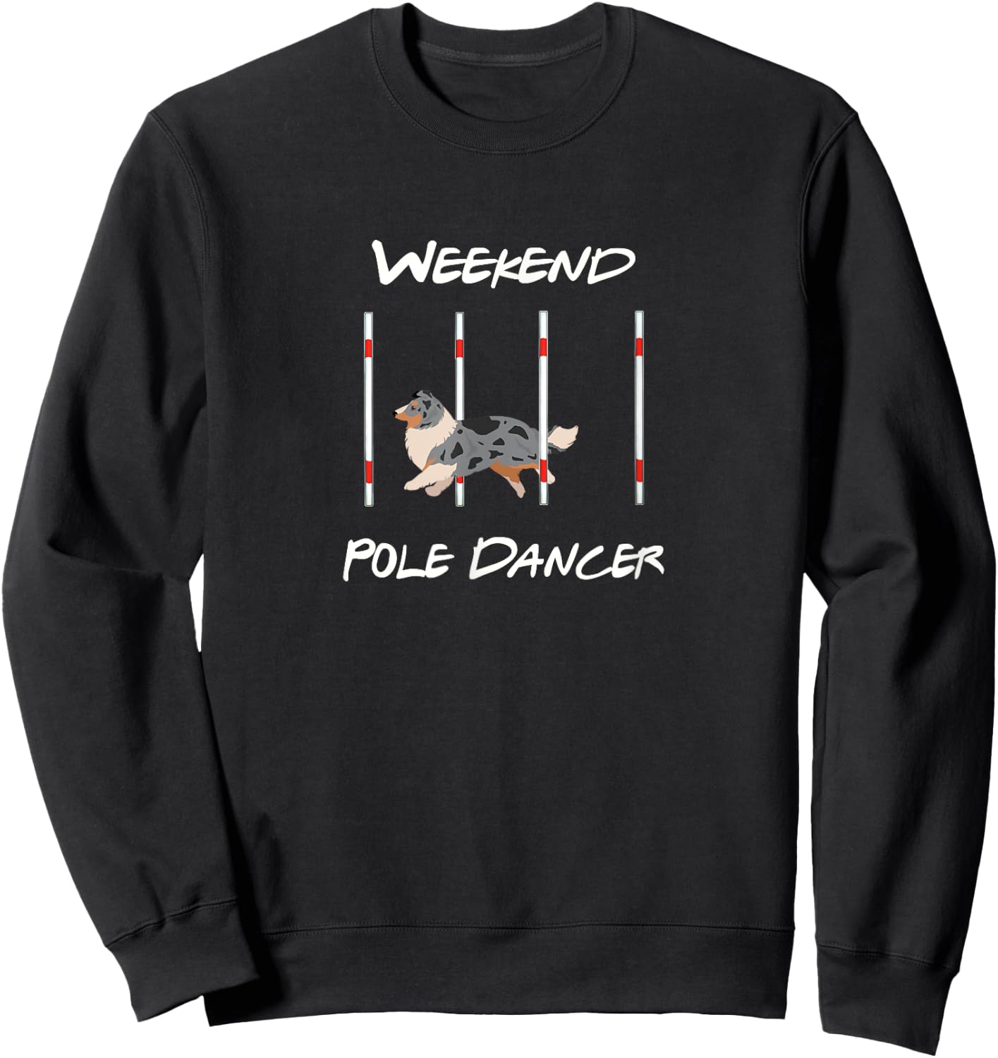 Funny Dog Agility - Weaving Blue Merle Sheltie Dancer Women Sweatshirt - Sweatshirt | Black
