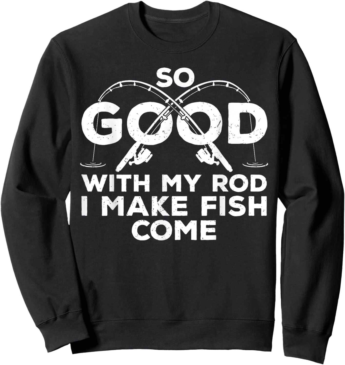 Funny Fishing Design Women Fisherman Fish Fishing Sweatshirt - Sweatshirt | Black