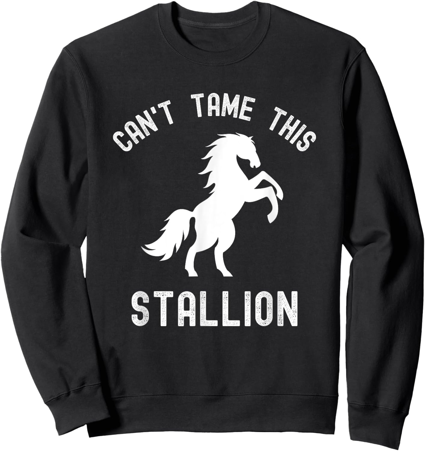 Can't Tame This Stallion, Funny Horse, Wild Horse Sweatshirt - Sweatshirt | Black