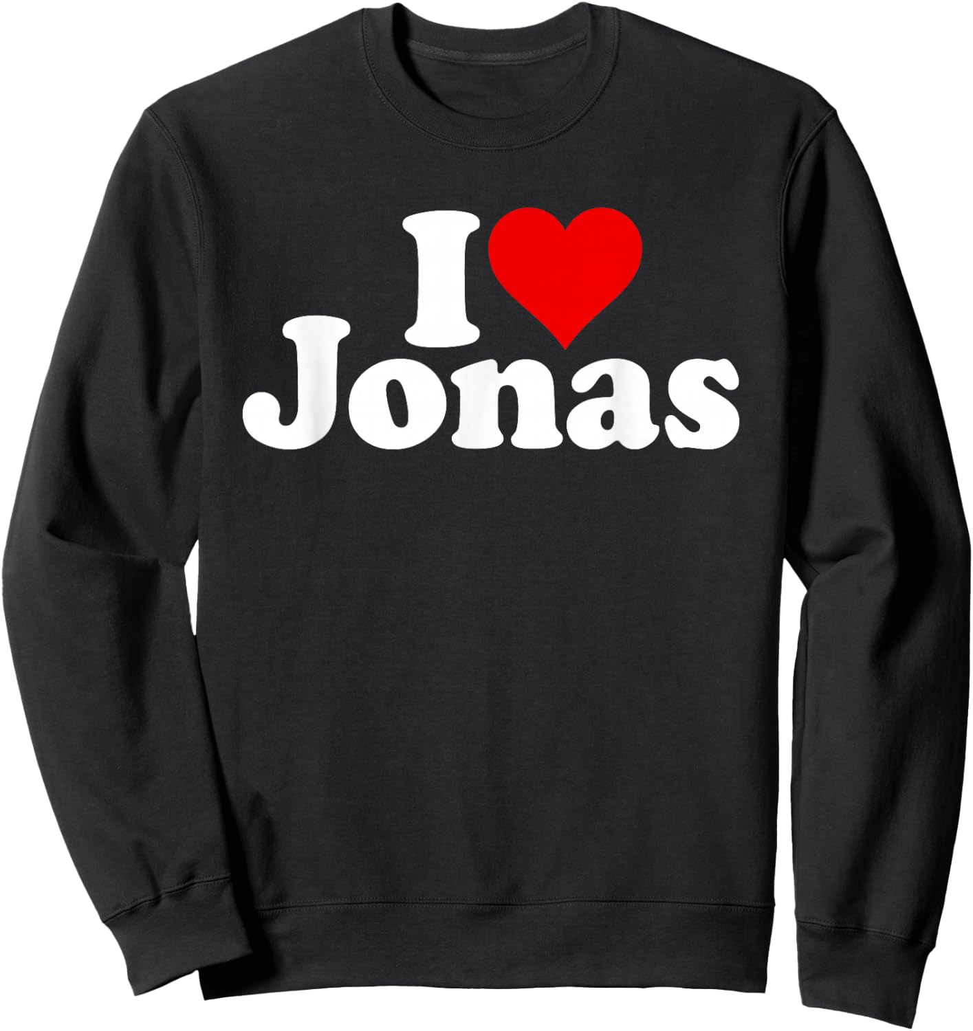 I Love Heart Jonas Sweatshirt - Sweatshirt | Black