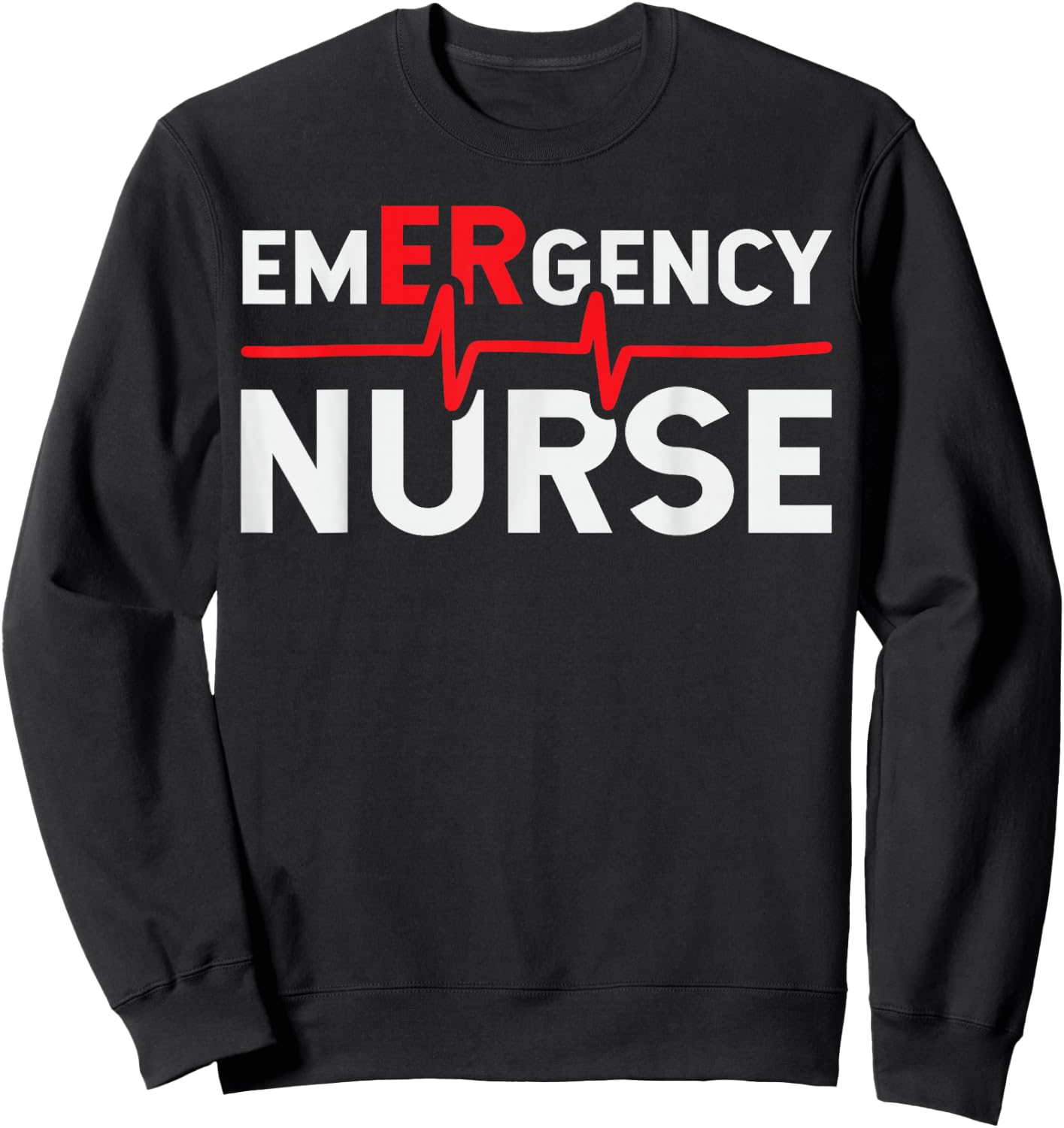 Certified Emergency Room Nurse School Technician ER Doctor Sweatshirt - Sweatshirt | Black
