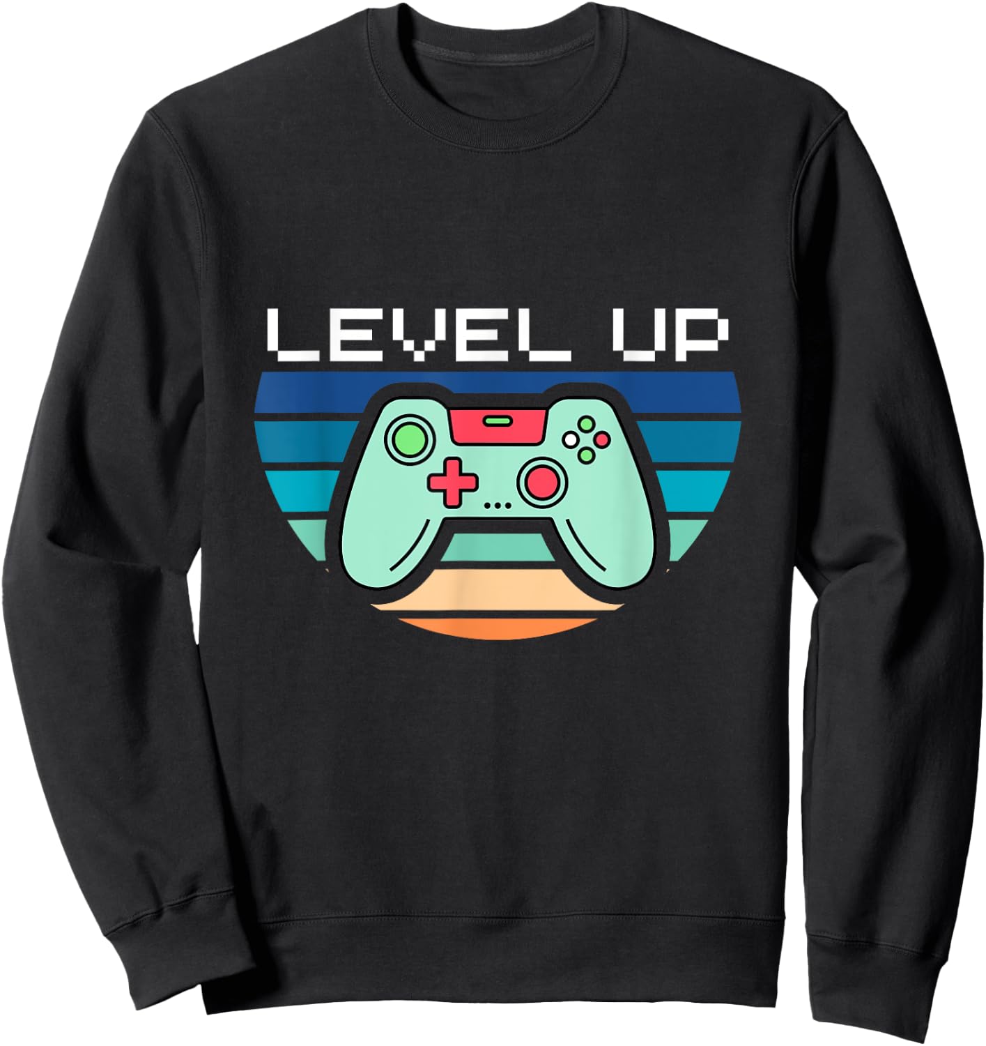 Level Up Video Game Controller Sweatshirt - Sweatshirt | Black