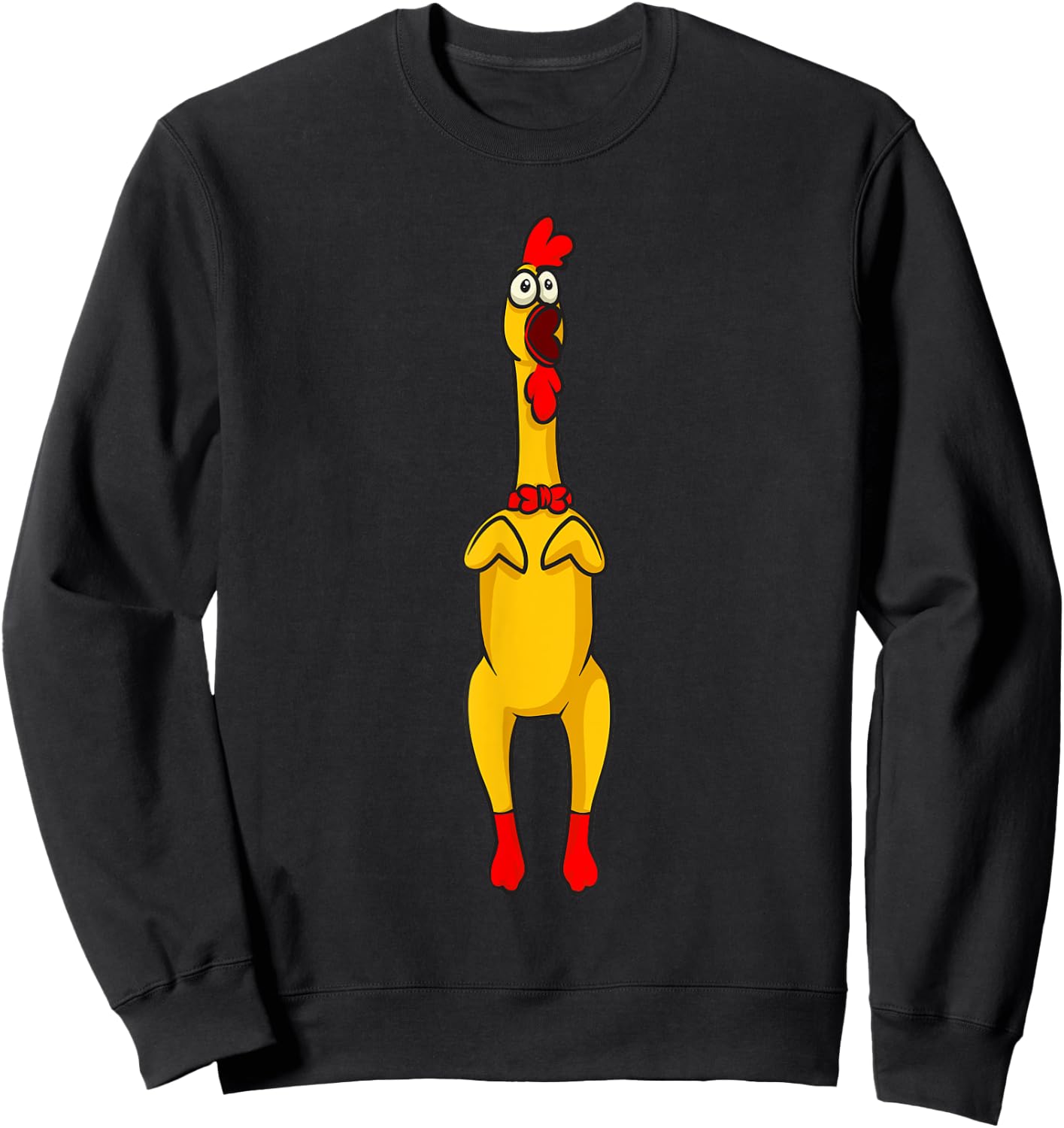 Rubber Chicken Gift & Rubber Chicken Accessoires -Adults Black Small Sweatshirt - Sweatshirt | Black