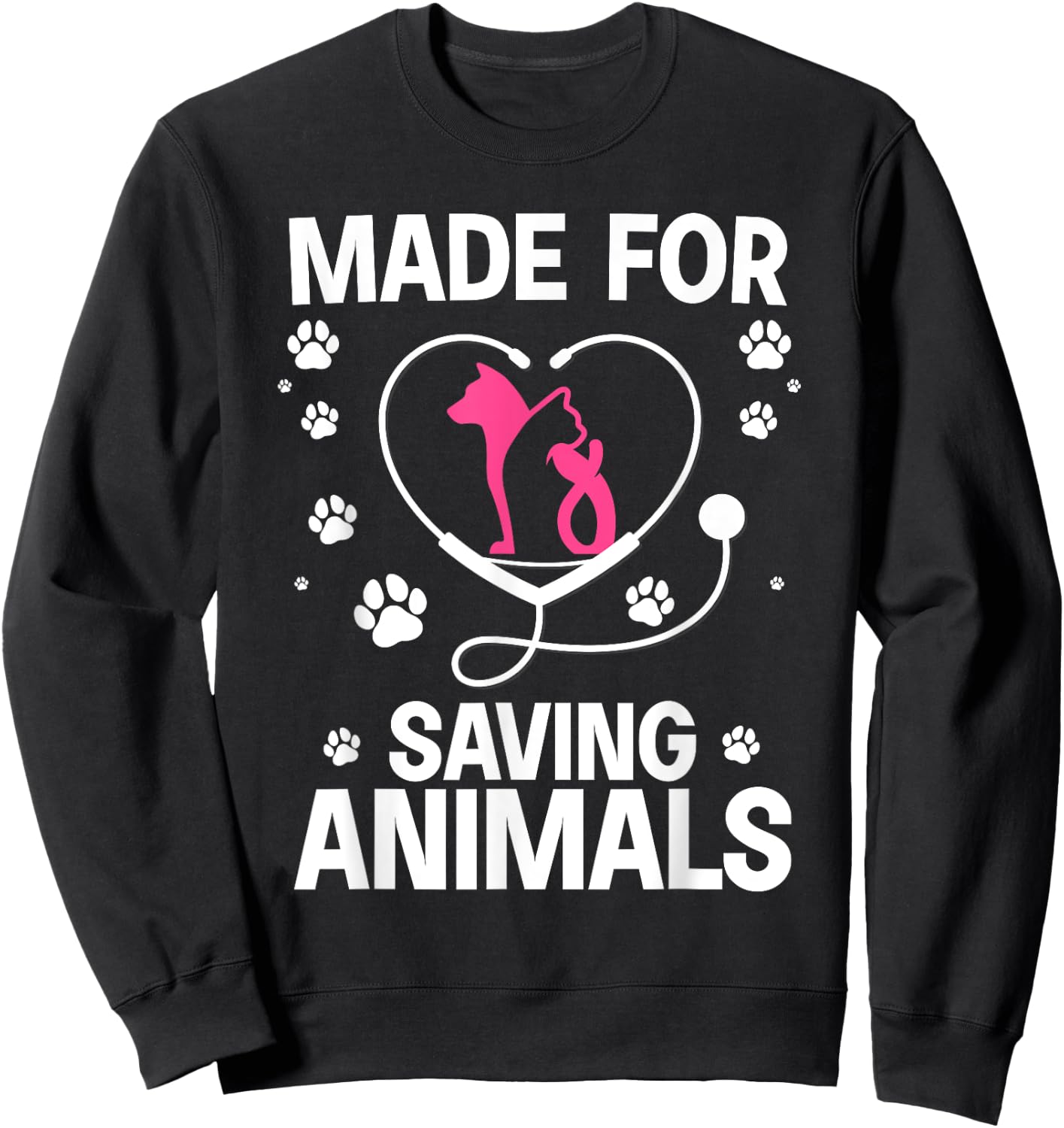 Cool Veterinarian Women Vet Assistant Technician Sweatshirt - Sweatshirt | Black