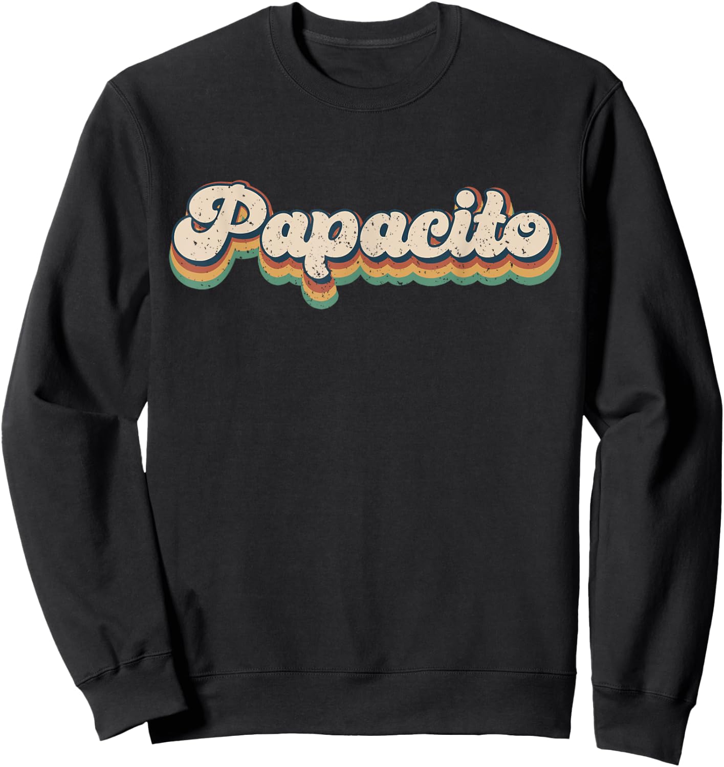 Papacito Retro Top Cute Vintage Dad Sweatshirt - Sweatshirt | Black