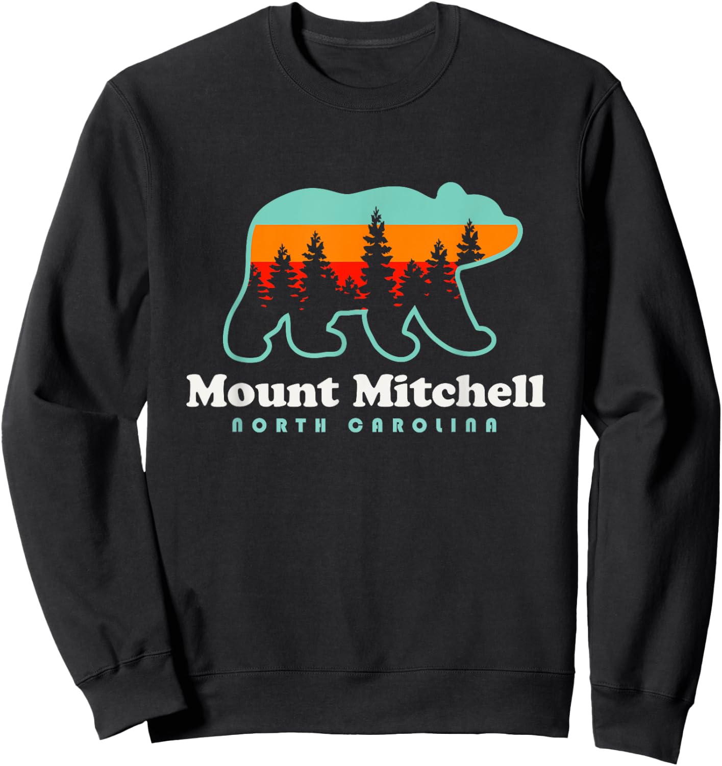 Mount Mitchell Hike North Carolina Black Mountain Range Sweatshirt - Sweatshirt | Black