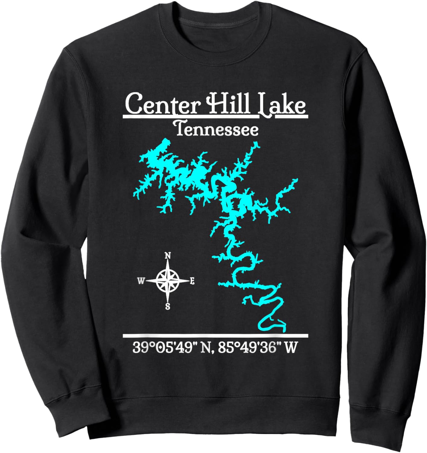Center Hill Lake - Tennessee Sweatshirt - Sweatshirt | Black
