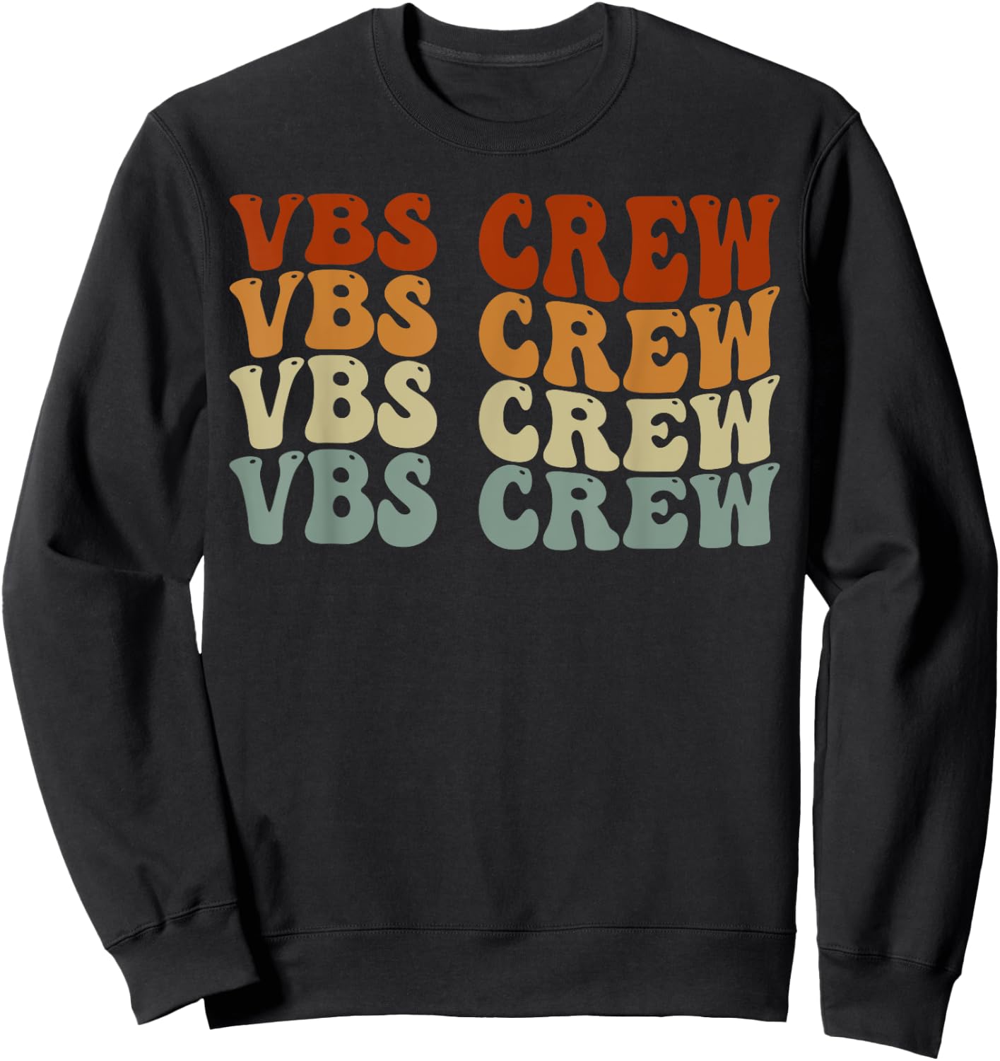 VBS Crew Vacation Bible VBS Teacher Vintage Christian School Sweatshirt - Sweatshirt | Black