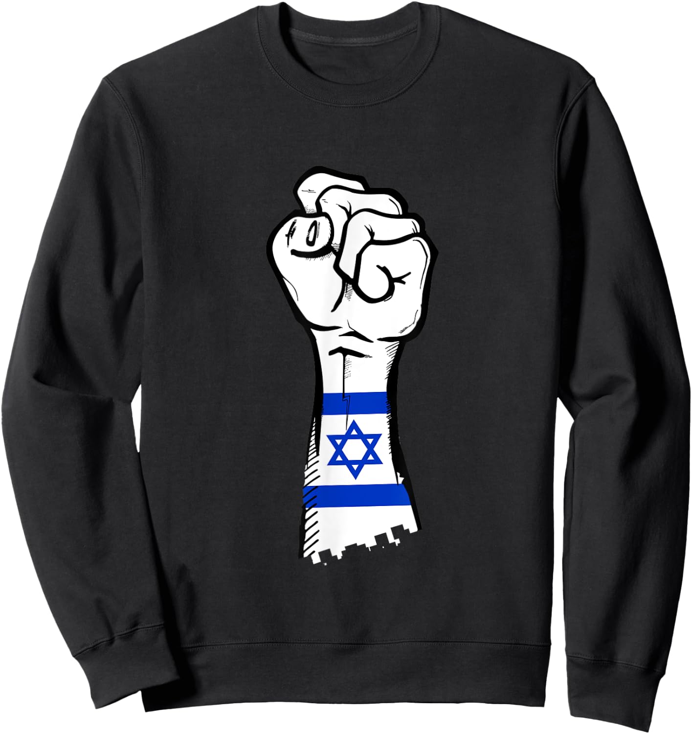 Israel Hand, Proud Israel Flag, Proud Zionist, Free Israel Sweatshirt - Sweatshirt | Black