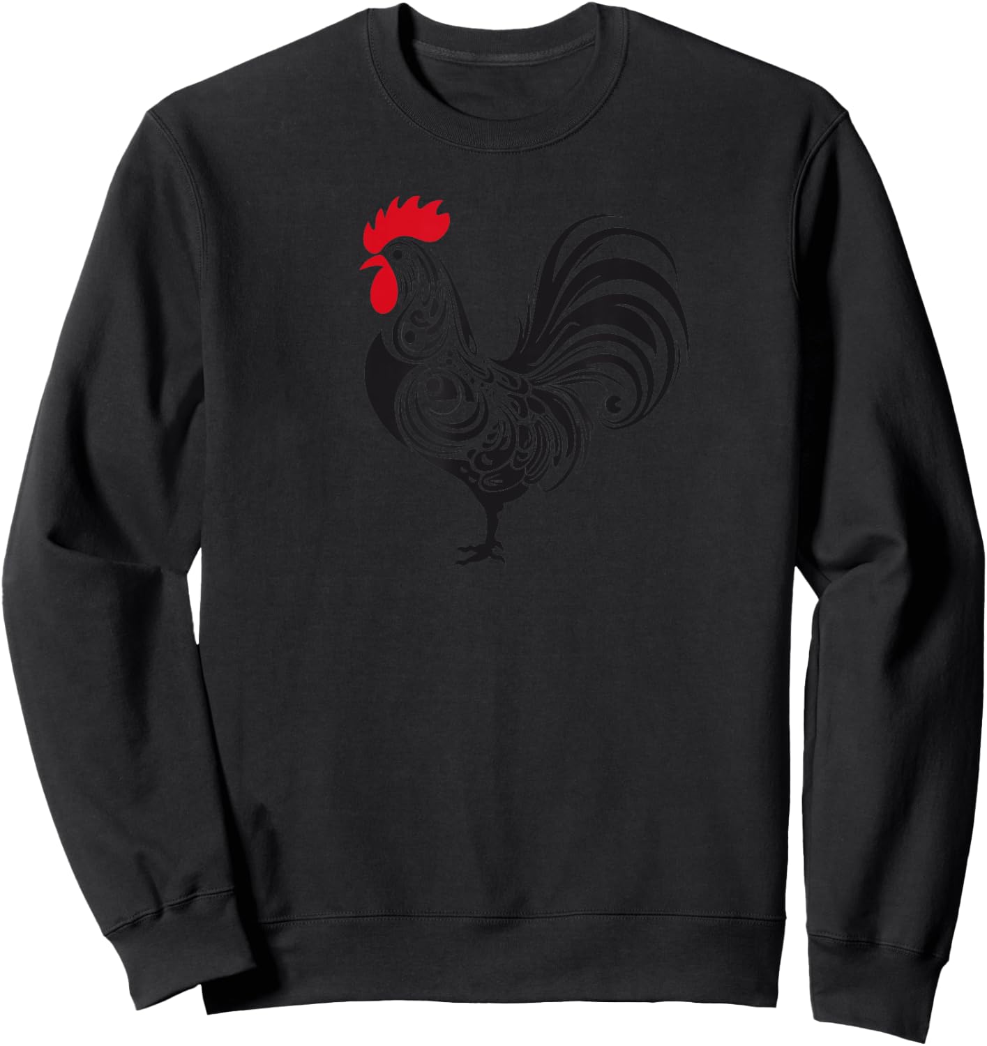 Rooster Country Farm Decor Chicken Gallo Gifts Rooster Sweatshirt - Sweatshirt | Black