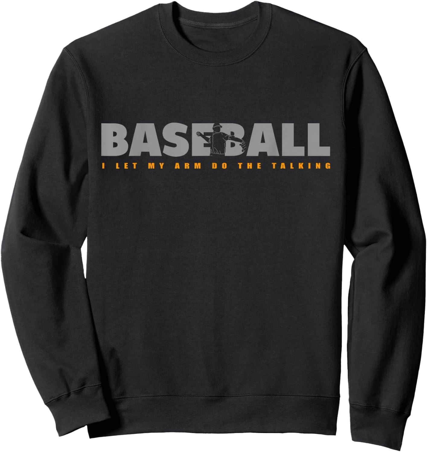 Pitcher Baseball Apparel - Baseball Sweatshirt - Sweatshirt | Black