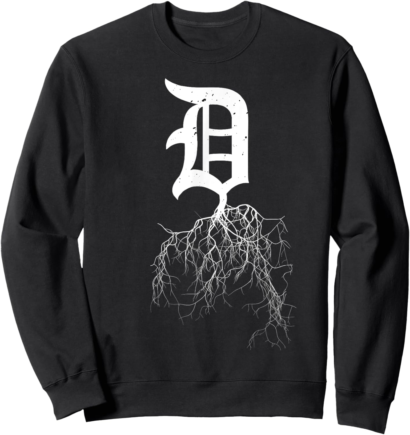Detroit Roots Shirt Michigan American Born Rooted American Sweatshirt - Sweatshirt | Black