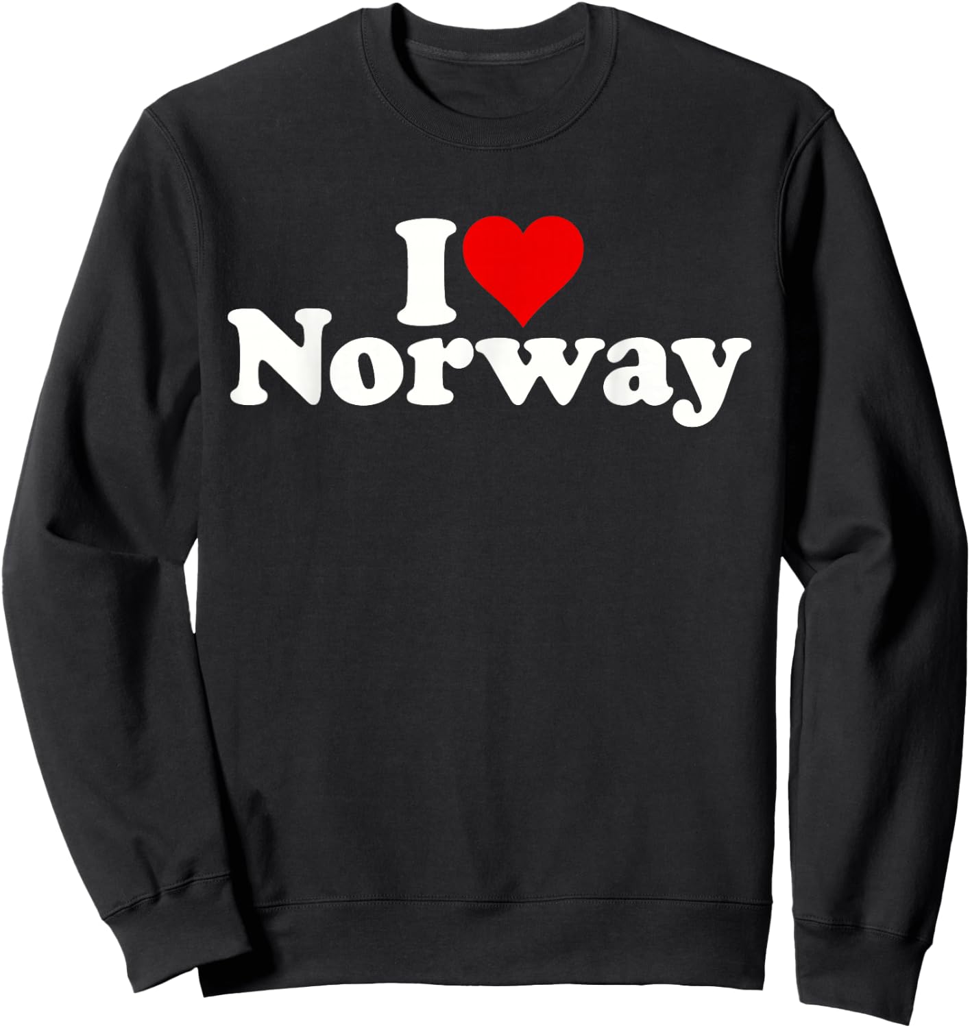 I Love Heart Norway Sweatshirt - Sweatshirt | Black
