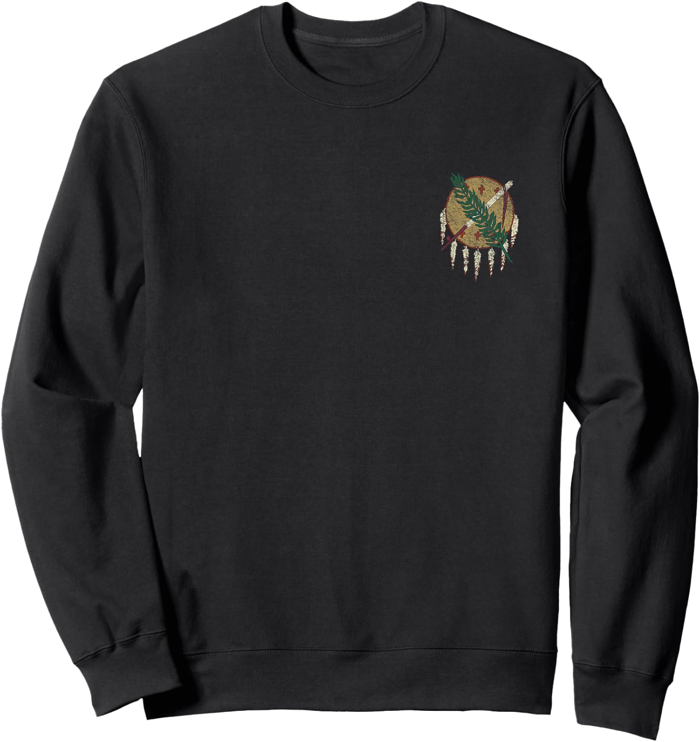 State of Oklahoma Flag Osage Nation Shield Sweatshirt - Sweatshirt | Black