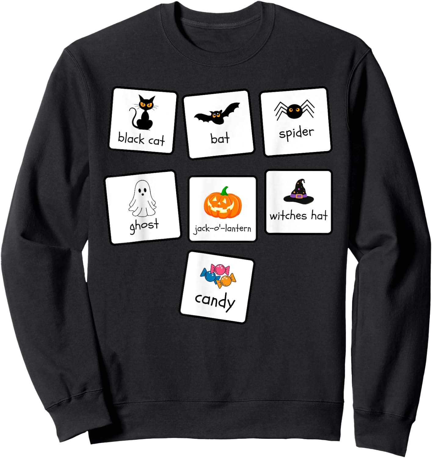 ABA Halloween Special Education Teacher Behavior Analyst AAC Sweatshirt - Sweatshirt | Black