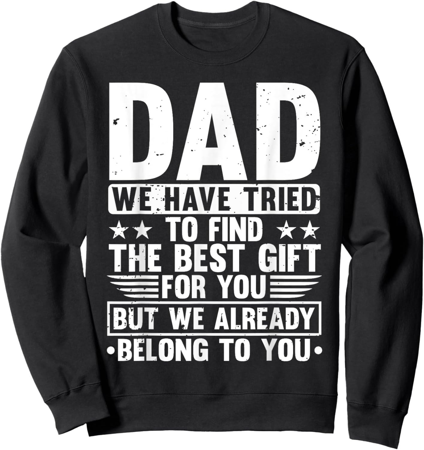 Cool Dad Art For Father Dad Stepfather From Son Daughter Sweatshirt - Sweatshirt | Black