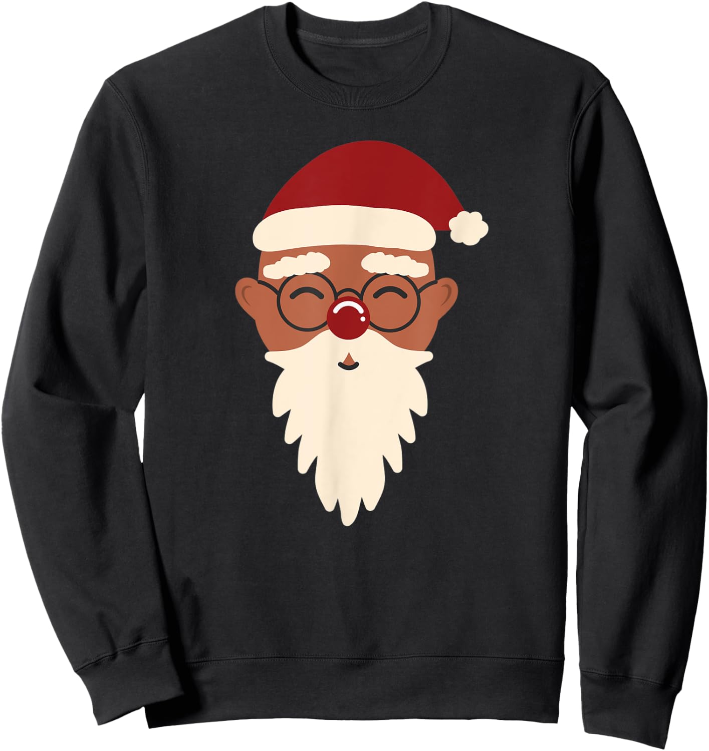 Indian Santa Claus Mr Mrs Couples Matching Christmas Pajamas Sweatshirt - Sweatshirt | Black