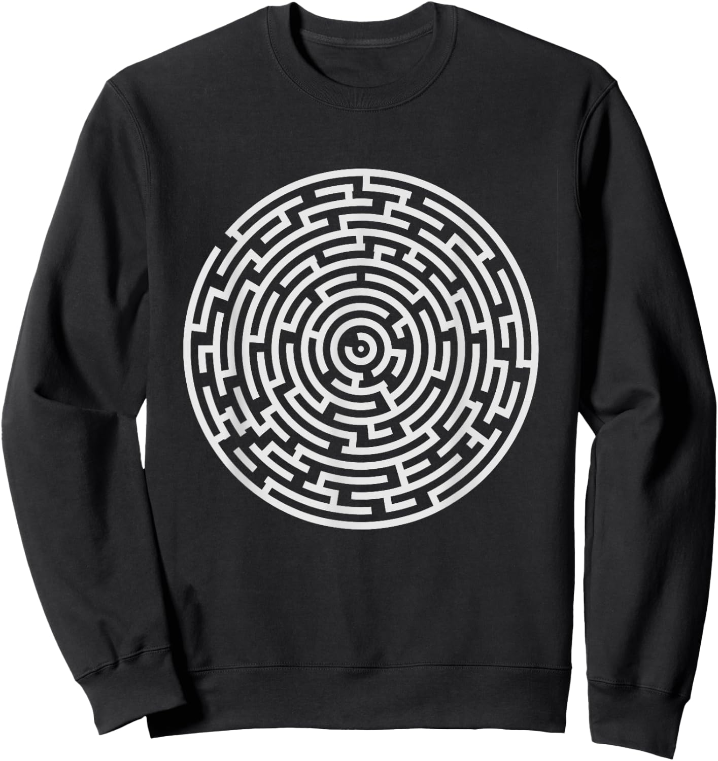 Spiritual Labyrinth Maze Star Yoga Mythology Gift Design Sweatshirt - Sweatshirt | Black