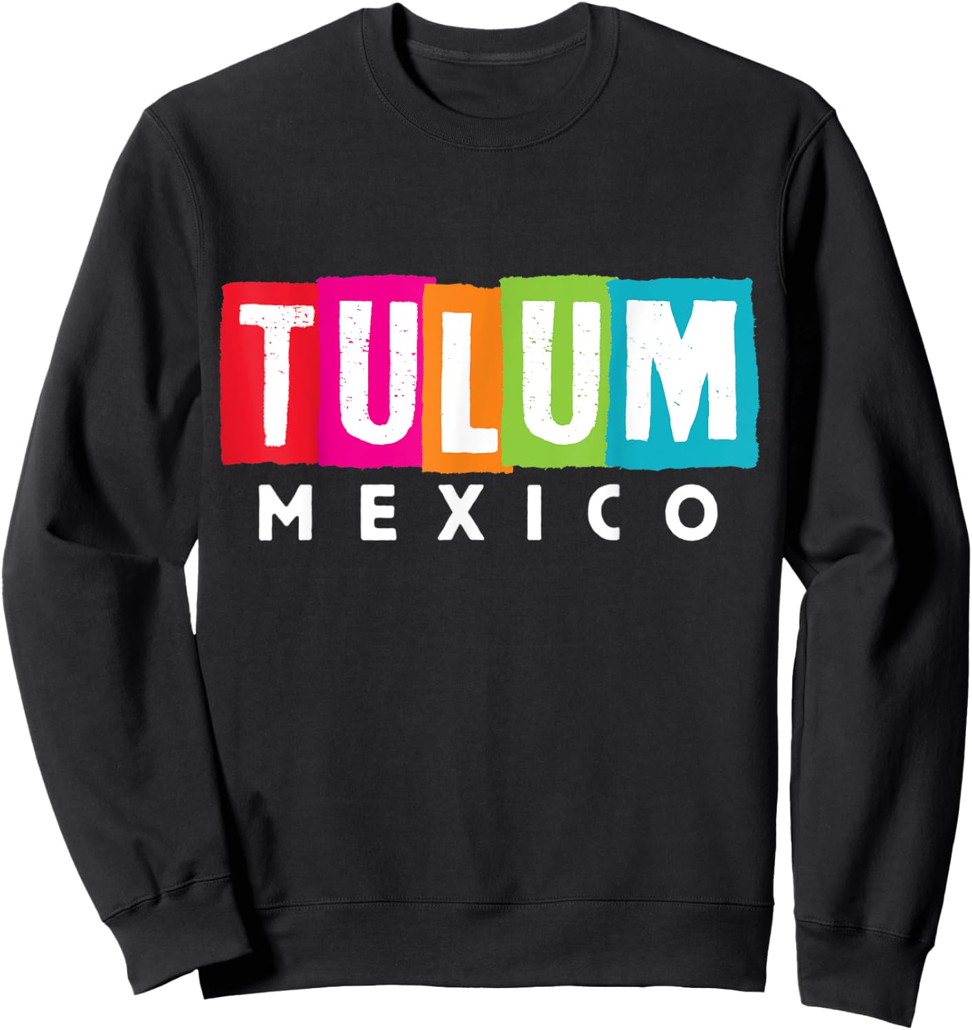 Tulum Mexico Souvenir Beach Vacation Trip Women Kids Sweatshirt - Sweatshirt | Black