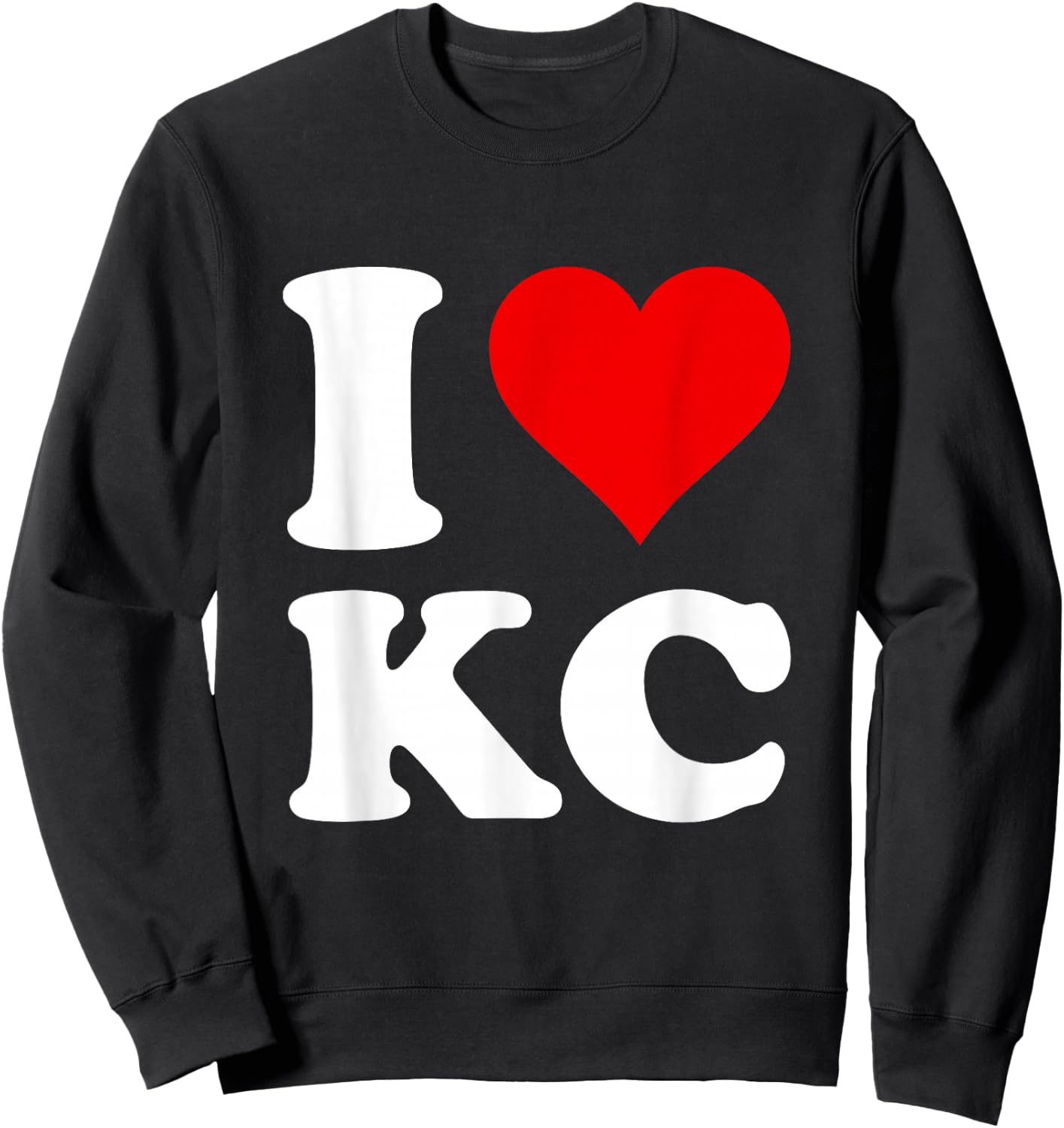 I Love Kc Sweatshirt - Sweatshirt | Black